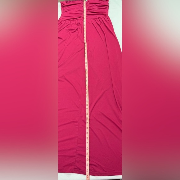 Dokotoo Burgundy Lace Trim Maxi Formal Gown Size Large - Picture 11 of 11
